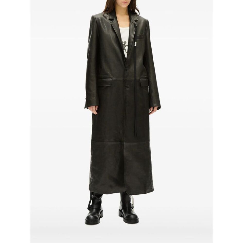 Ann Demeulemeester Black Coats - Leather Coats Women